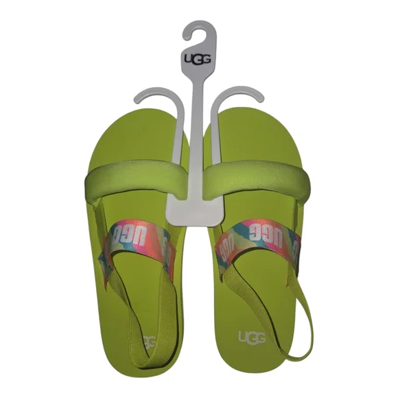 UGG‎ Womens Sandals Size 6  Zuma Sling Slide On Neon Foam - Picture 6 of 7